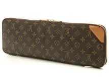 美品　LVルイヴィトン　ネクタイ　ベージュ　モノグラム　厚手重厚感 LOUIS VUITTON ルイヴィトン ネクタイケース エテュイ5