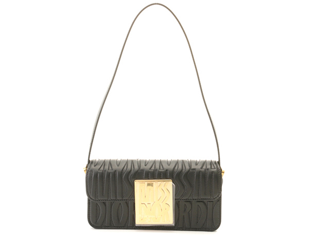 ■ Christian Dior ディオール 大判 シルク ブラック ゴールド Dior ディオール ミスディオール フラップバッグ ブラック