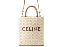 CELINE　  セリーヌ　　 トリオンフ　 　バーティカル  　　ミディアム　　ホワイト　　トートバッグ 　　PVC/カーフ　　 レディース　　 191542　　　【436】　　2120500260525