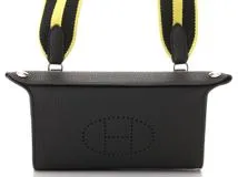HERMES 　エルメス　　ヴィドポッシュ　ブラック/イエロー/ＳＶ金具　 W刻印　2024年頃製造　【472】KS