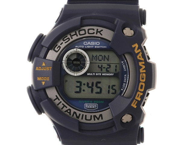 CASIO　G-SHOCK　フロッグマン　TI/樹脂　ネイビー文字盤　DW9900MD-2T　クォーツ　メンズ腕時計【431】