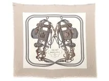 HERMES エルメス スカーフ カレ90 BRIDES de GALA ベージュ