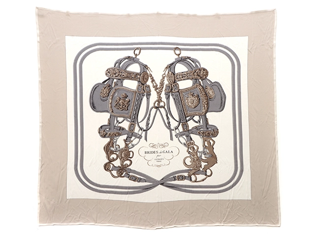 エルメス HERMES カレ90 スカーフ BRIDES de GALA HERMES エルメス スカーフ カレ90 BRIDES de GALA ベージュ