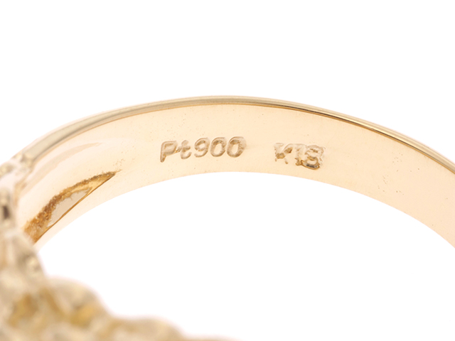 (B070405)K18 Pt900 YG リング 犬 猫 12号 金 プラチナ B070405)K18 Pt900 YG リング 犬 猫 12号 金 プラチナ PT900