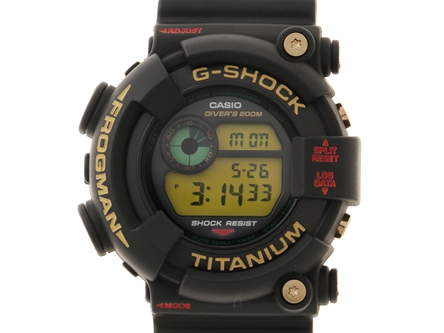 CASIO　カシオ　G-SHOCK ・7thフロッグマン　DW-8201NT-1JR　チタン/樹脂　男性用クオーツ時計【473】