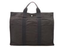 HERMES エルメス トートバッグ エールライントートMM ナイロンキャンバス	グレー【473】