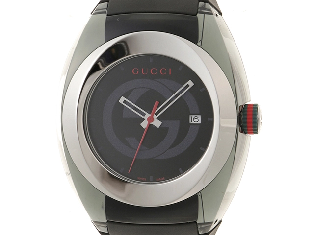 GUCCI　グッチ　シンク シェリーウェブライン　YA137301/78.4　ステンレス/プラスチック/ラバー　男性用クオーツ時計【473】