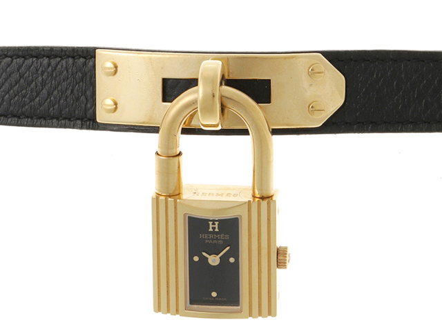 HERMES エルメス ケリー ウォッチ レディース 革ベルト HERMES エルメス ケリーウォッチ GP 革 □A刻印 クォーツ