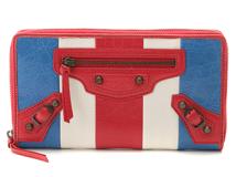 BALENCIAGA　バレンシアガ　クラシック コンチネンタル　ブルー/レッド/ホワイト　レザー　長財布　253036【431】