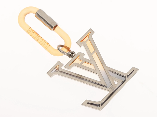 LOUIS VUITTON　ルイヴィトン　キーホルダー　ビジューサック・ＬＶプリズム　ＳＳ　ブラックスラッシュ　オレンジ　プラスチック　スラッシュ　メタル　M67777【472】HG