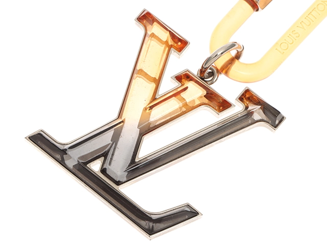 LOUIS VUITTON　ルイヴィトン　キーホルダー　ビジューサック・ＬＶプリズム　ＳＳ　ブラックスラッシュ　オレンジ　プラスチック　スラッシュ　メタル　M67777【472】HG