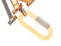 LOUIS VUITTON　ルイヴィトン　キーホルダー　ビジューサック・ＬＶプリズム　ＳＳ　ブラックスラッシュ　オレンジ　プラスチック　スラッシュ　メタル　M67777【472】HG