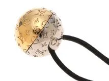 LOUIS VUITTON　ルイヴィトン　シュシュ・ナノグラムプ　シルバー　ゴールドラネットＬＶ　ステンレス　ナイロン　M80266【472】HG