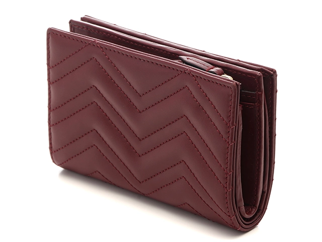 GUCCI グッチ　ダブルG カードケース　ウォレット ボルドー レザー【434】2120500276885
