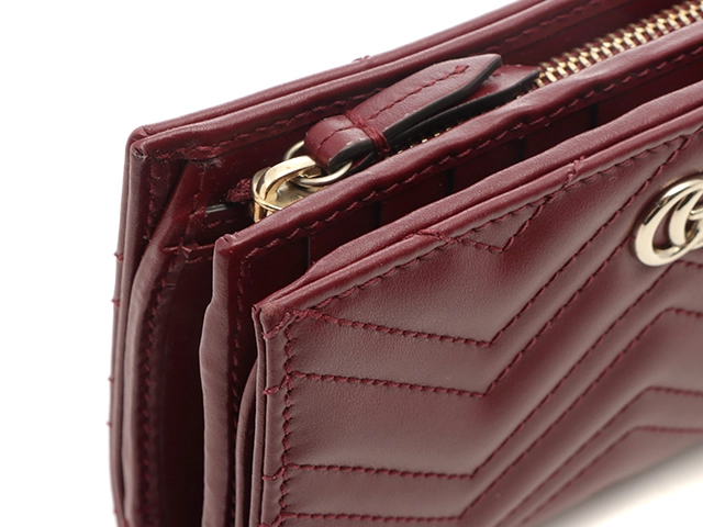 GUCCI グッチ　ダブルG カードケース　ウォレット ボルドー レザー【434】2120500276885