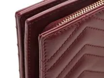 GUCCI グッチ　ダブルG カードケース　ウォレット ボルドー レザー【434】2120500276885