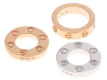 Cartier カルティエ ラブ ネックレス B7219700 K18WG/PG/6Pダイヤモンド計0.01ct 2017年正規品【472】SJ