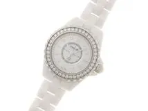 CHANEL シャネル J12 H2572 ホワイトセラミック ダイヤベゼル 8P  