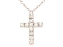Cartier　カルティエ　クロス　ネックレス　K18ホワイトゴールド　ダイヤモンド　2.8g　【471】