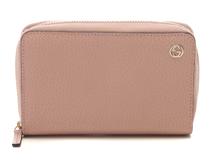 GUCCI　グッチ　インターロッキングG ジップアラウンドウォレット　ピンク　レザー　464884【431】2120500283937