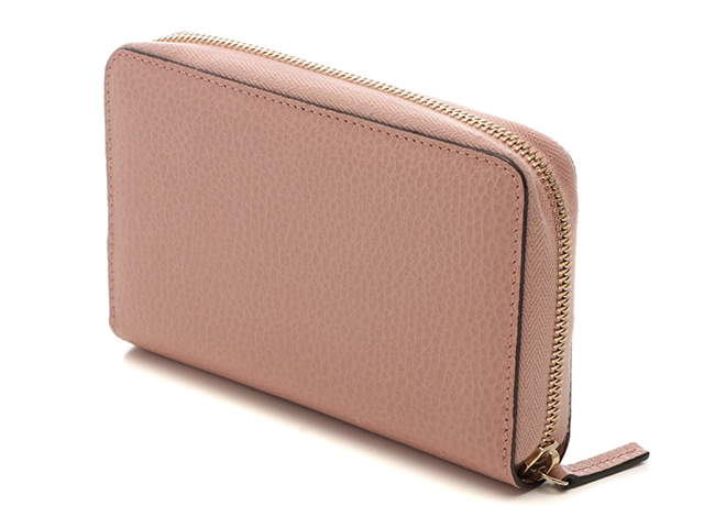 GUCCI　グッチ　インターロッキングG ジップアラウンドウォレット　ピンク　レザー　464884【431】2120500283937