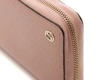 GUCCI　グッチ　インターロッキングG ジップアラウンドウォレット　ピンク　レザー　464884【431】2120500283937