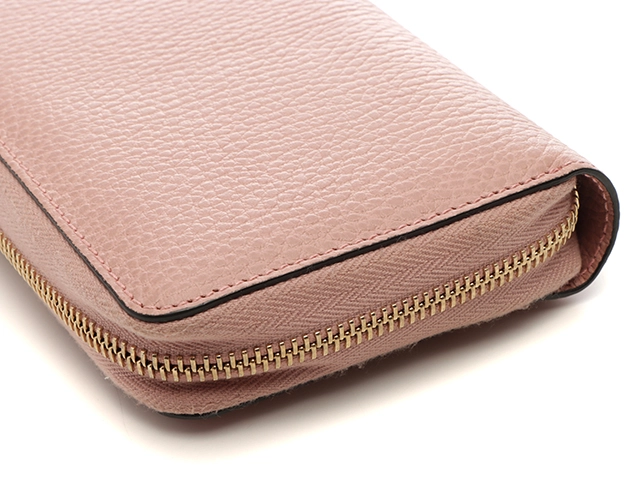 GUCCI　グッチ　インターロッキングG ジップアラウンドウォレット　ピンク　レザー　464884【431】2120500283937