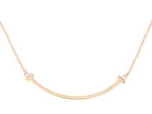 TIFFANY＆CO　ティファニー　Ｔスマイルスモール　ネックレス　K18ピンクゴールド　2.8g　2120500285016 【471】　RE