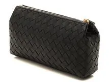 BOTTEGA VENETA ボッテガヴェネタ ポーチ　ブラック ボッテガヴェネタ ミニ ザ ポーチ ブランドオフ BOTTEGA VENETA レザー