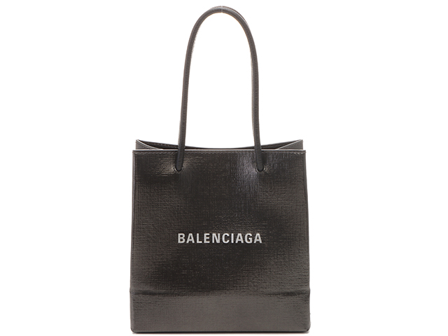 BALENCIAGA バレンシアガ ショッピングトートXXS ブラック カーフ 597858【430】