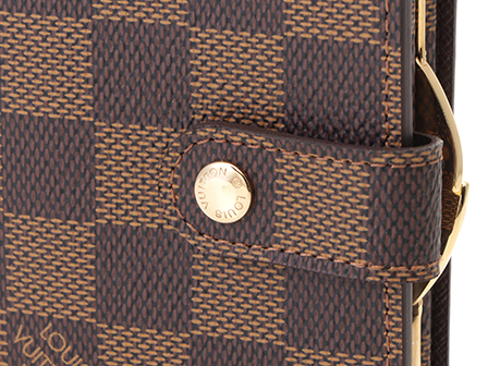 ほぼ新品　ルイヴィトン 新型 ヴィエノワ ダミエ がま口 ゴールド金具 ブラウン LOUIS VUITTON 【5mc3344】ルイヴィトン 財布 ダミエ