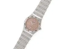 OMEGA　オメガ　コンステレーション　マイチョイス　SS　ピンク文字盤　クォーツ　レディース腕時計【431】