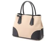PRADA プラダ バッグ ドゥーブレ 2wayバッグ ベージュ/ブラック PRADA プラダ バッグ ドゥーブレ 2wayバッグ ベージュ/ブラック