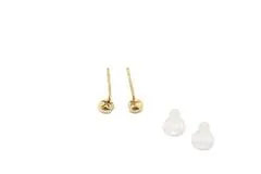 MOON SETTING DIAMOND PIERCED EARRINGS 0.12ct(2ZP1174)K18