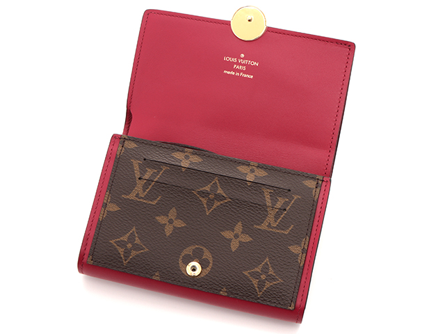 LOUIS VUITTON　ルイ・ヴィトン　ポルトフォイユ・フロールコンパクト　モノグラム・フューシャ　二つ折り財布　M64588　 2120700008507　【205】