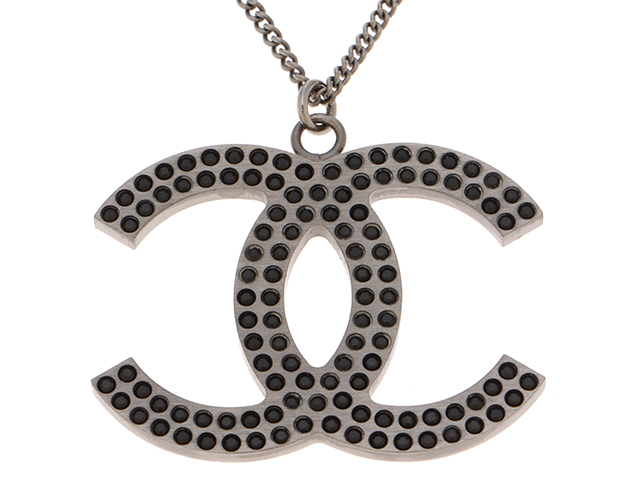 CHANEL シャネル ココマークネックレス メタル／ラインストーン
