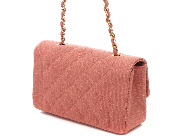 CHANEL　シャネル マトラッセ ダイアナ22 チェーンショルダー　ピンク　ゴールド金具　キャンバス【471】