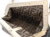Fendi　フェンディ　ショルダーバッグ　ファースト　スモール　ブラック　ナッパレザー／パイソン　ゴールド金具　【431】L