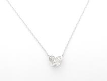 STAR JEWELRY　スタージュエリー　ネックレス　K18　ホワイトゴールド　ダイヤモンド　0.08ct　2.0g　2120700012641　【432】