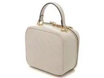 GUCCI グッチ ブロンディ スモールトップハンドルバッグ ホワイト レザー 744434 レディース【434】2120700013921