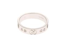 GUCCI　 グッチ　  リング　アイコンアモール 　＃9号　 K18ホワイトゴールド　ダイヤモンド 　重さ約3.3g 【472】HA