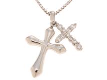 JEWELRY　ジュエリー　ネックレス　PT850/PT900プラチナ　ダイヤモンド0.17ct  　約6.8g  　2120700015192【208】