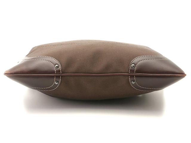 PRADA　 プラダ　ロゴジャカード　ショルダーバッグ　ブラウン　キャンバススラッシュレザー　BT0536【431】2120700016786