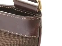 PRADA　 プラダ　ロゴジャカード　ショルダーバッグ　ブラウン　キャンバススラッシュレザー　BT0536【431】2120700016786