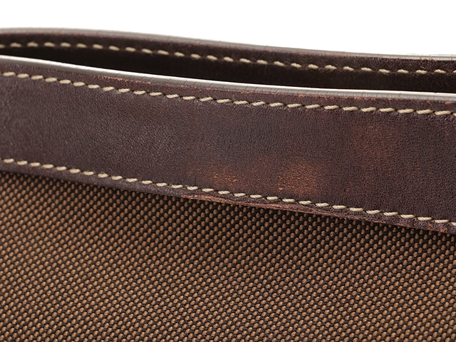 PRADA　 プラダ　ロゴジャカード　ショルダーバッグ　ブラウン　キャンバススラッシュレザー　BT0536【431】2120700016786