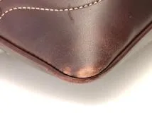 PRADA　 プラダ　ロゴジャカード　ショルダーバッグ　ブラウン　キャンバススラッシュレザー　BT0536【431】2120700016786