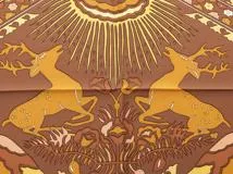 HERMES エルメス スカーフ カレ90 TALLY-HO ブラウン シルク【472】YY