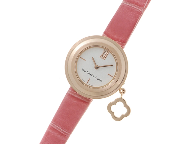 Van Cleef & Arpels ヴァンクリーフ&アーペル　チャームウォッチ　クォーツ　レディース　VCARO4HS00　ホワイトギョーシェ【431】2120700017431