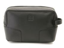 LOEWE　ロエベ　アナグラム セカンドバッグ ブラック カーフ　【472】YN