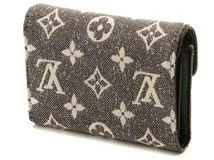 ルイヴィトン モノグラム ジャガード ヴィクトリーヌ デニム 財布 灰色 黒 ルイヴィトン モノグラム ジャガード ヴィクトリーヌ デニム